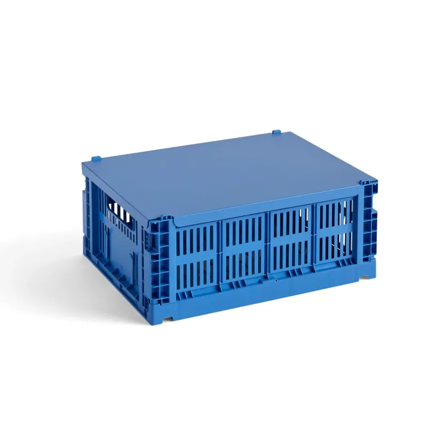 HAY Colour Crate deksel medium, Electric blue< Opbergmanden