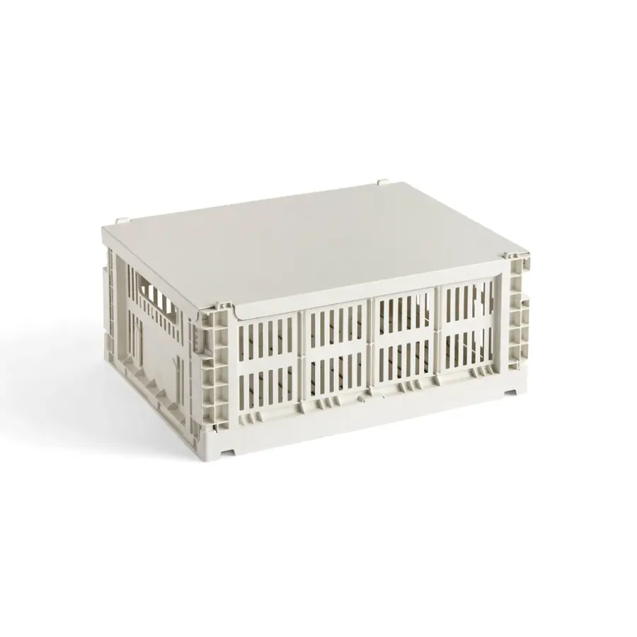 HAY Colour Crate deksel medium, Off-white< Opbergmanden