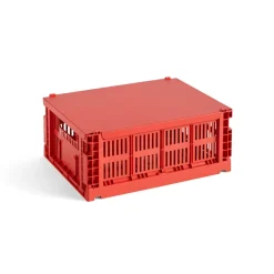 HAY Colour Crate deksel medium, Red< Opbergmanden
