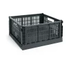 HAY Colour Crate L Square 42x42 cm, Charcoal< Dozen & Boxen