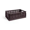 HAY Colour Crate L 34,5x53 cm, Bordeaux< Opbergmanden