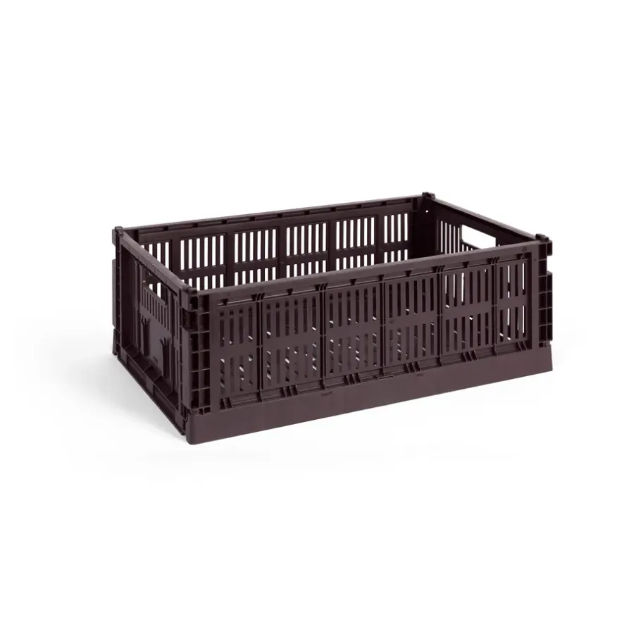 HAY Colour Crate L 34,5x53 cm, Bordeaux< Opbergmanden