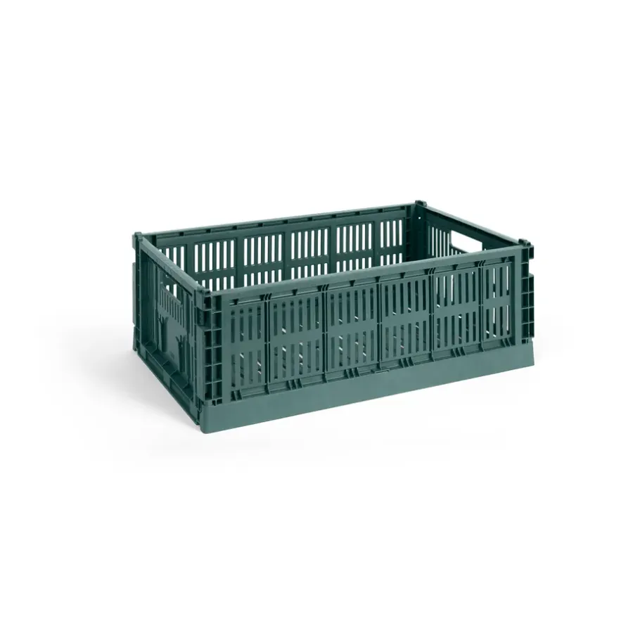 HAY Colour Crate L 34,5x53 cm, Dark green< Opbergmanden