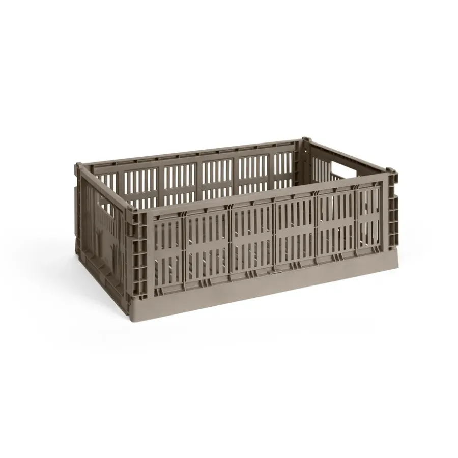 HAY Colour Crate L 34,5x53 cm, Warm grey< Opbergmanden