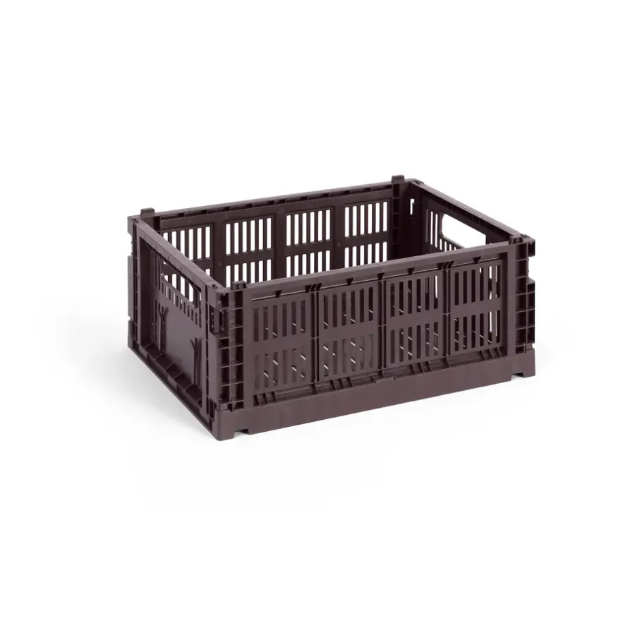 HAY Colour Crate M 26,5x34,5 cm, Bordeaux< Opbergmanden