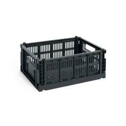 HAY Colour Crate M 26,5x34,5 cm, Charcoal< Opbergmanden