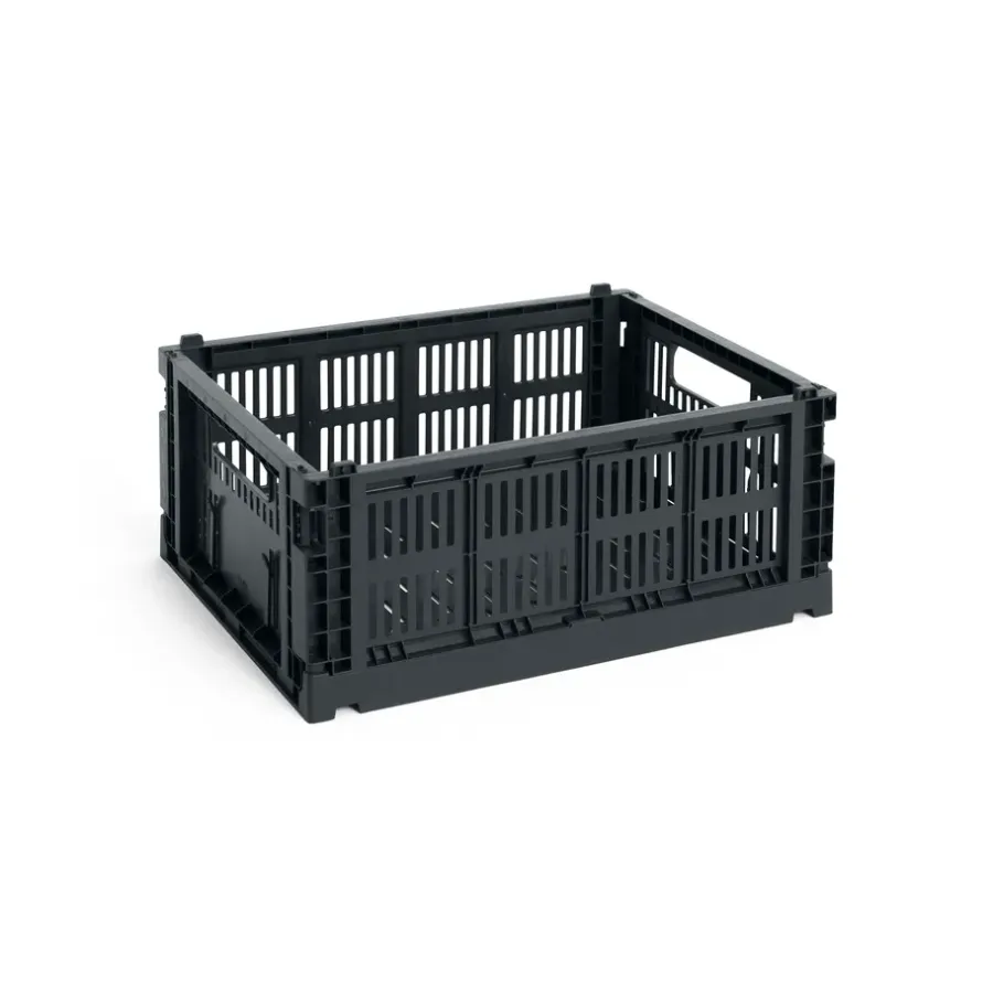 HAY Colour Crate M 26,5x34,5 cm, Charcoal< Opbergmanden
