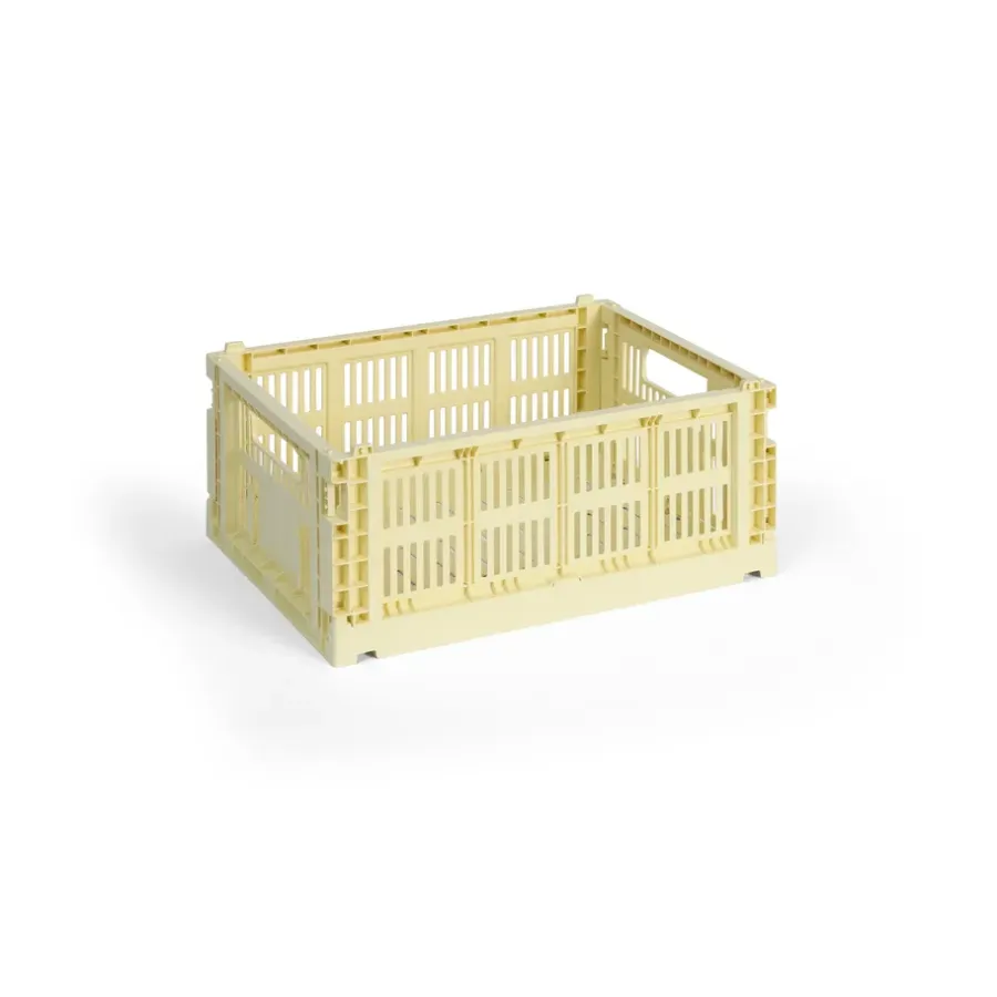 HAY Colour Crate M 26,5x34,5 cm, Light yellow< Opbergmanden