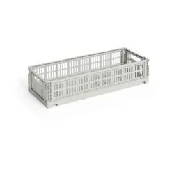 HAY Colour Crate Mini Oblong 13x34,5 cm, Grey< Dozen & Boxen