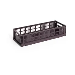 HAY Colour Crate Mini Oblong 13x34,5 cm, Bordeaux< Dozen & Boxen