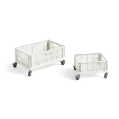 HAY Colour Crate wielen 4-pack, Medium< Opbergmanden