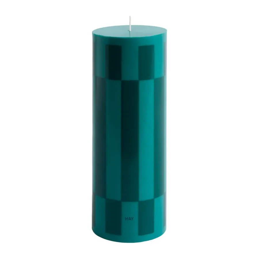 HAY Column Candle blokkaars large 25 cm, Green-dark green< Kaarsen