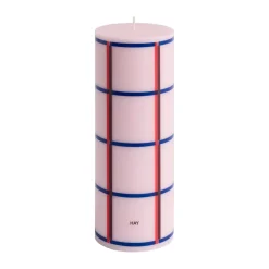 HAY Column Candle blokkaars medium 20 cm, Light pink-red-bordeaux-dark blue< Kaarsen