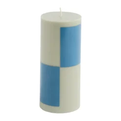 HAY Column Candle blokkaars small 15 cm, Grey-blue< Kaarsen