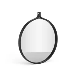 Swedese Comma Spegel rond Ø52 cm, Esp zwartgebeitst< Ronde Spiegels|Wandspiegels