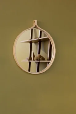 Swedese Comma Spiegel rond Ø40 cm, Esp gelakt< Ronde Spiegels|Wandspiegels