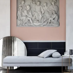 Broste Copenhagen Complete spiegel zwart, Ø 80 cm.< Ronde Spiegels|Wandspiegels
