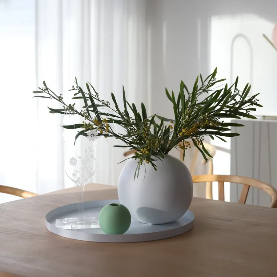 Cooee Design Cooee dienblad 40 cm. rond, white (wit)< Decoratieve Accessoires|Decoratieve Dienbladen