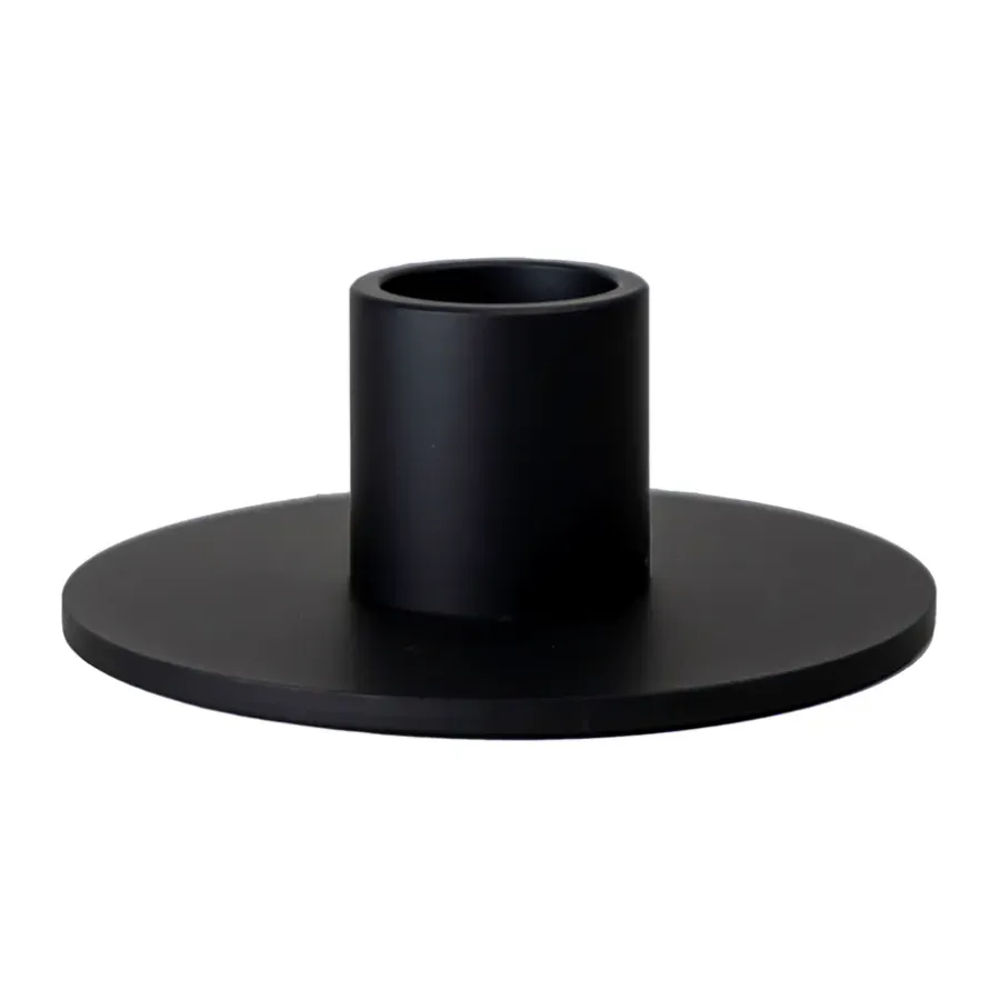 Cooee Design Cooee kandelaar laag 3 cm, Zwart< Kandelaars