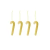 Cooee Design Cooee kersthanger messing 4-pack, Candy cane< Kerstdecoraties