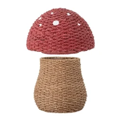 Bloomingville Corintha opbergmand met deksel Ø43x61 cm, Rood< Opbergmanden|Opbergoplossingen Voor De Kinderkamer