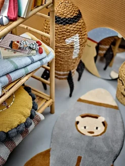 Bloomingville Cosmina opbergmand met deksel Ø40x68,5 cm, Natuur< Opbergoplossingen Voor De Kinderkamer|Opbergmanden