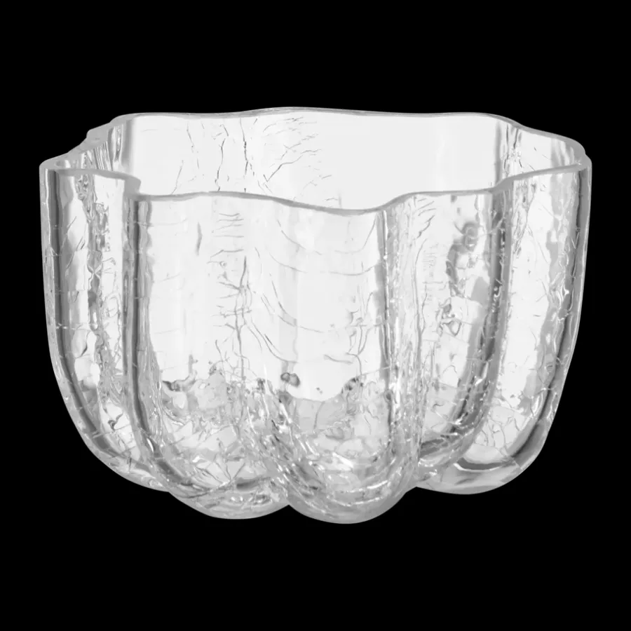 Kosta Boda Crackle kaarsenhouder 5,8 cm, Helder< Kaarsenhouders & Kaarsenborden
