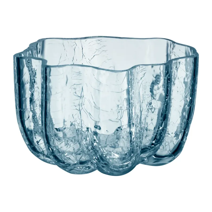Kosta Boda Crackle kaarsenhouder circulair 58 mm, Helder< Kaarsenhouders & Kaarsenborden