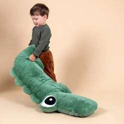 Done by deer Croco knuffeldier big 100 cm, Green< Kinderkamer Interieuraccessoires|Kinderkamer Interieuraccessoires