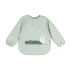 Done by deer Croco slabbetje met mouw, Groen< Kinderkamer Interieuraccessoires|Kinderkamer Interieuraccessoires