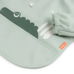 Done by deer Croco slabbetje met mouw, Groen< Kinderkamer Interieuraccessoires|Kinderkamer Interieuraccessoires