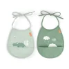 Done by deer Croco Tiny slabbetje 2-pack, Green< Kinderkamer Interieuraccessoires|Kinderkamer Interieuraccessoires