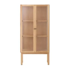 Audo Copenhagen Curiosity kast met glazen deuren 143 cm, Oak< Kasten & Vitrines