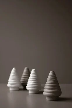 DBKD Curl tree decoratieve spar 13 cm, Shiny white< Kerstdecoraties