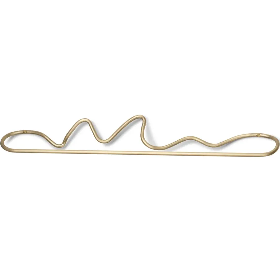 Ferm Living Curvature handdoekhanger, Messing< Handdoekenrekken & -Ringen