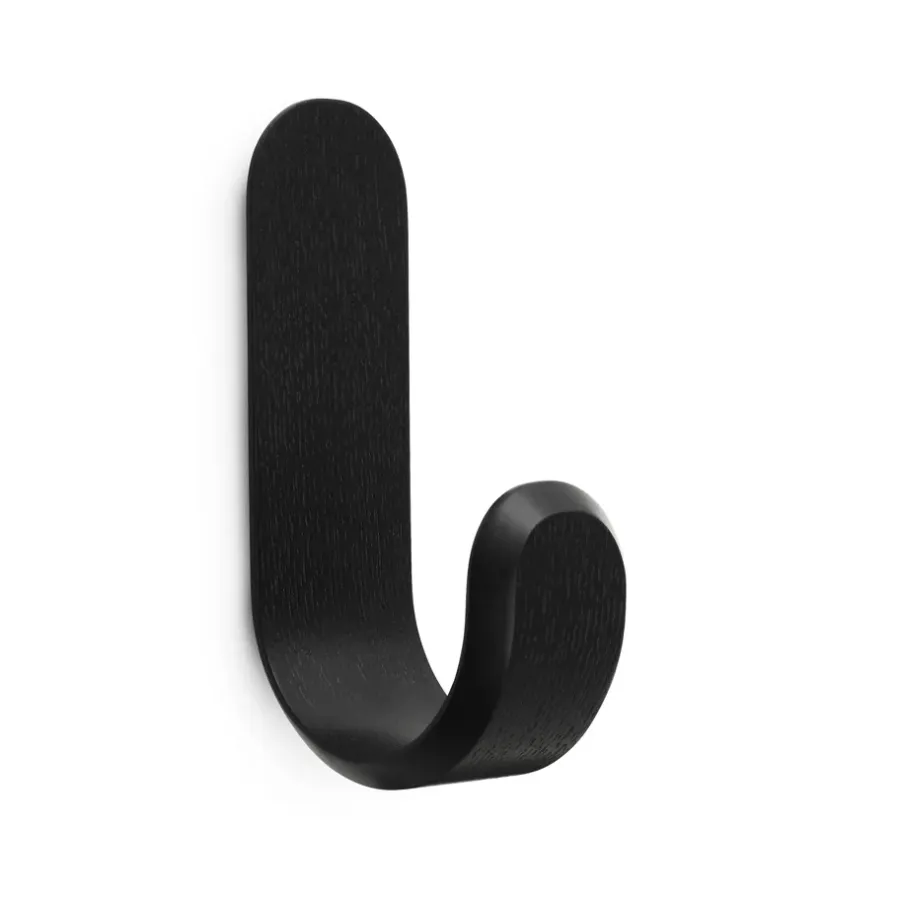 Normann Copenhagen Curve haak, zwart< Haken & Hangers