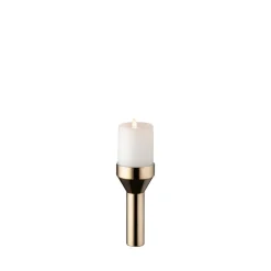LIND DNA Curve Kandelaar, gold, pillar< Kandelaars