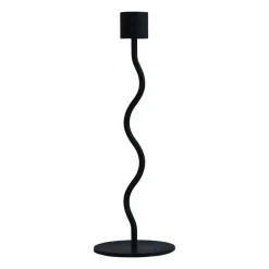 Cooee Design Curved kandelaar 23 cm, Black< Kandelaars