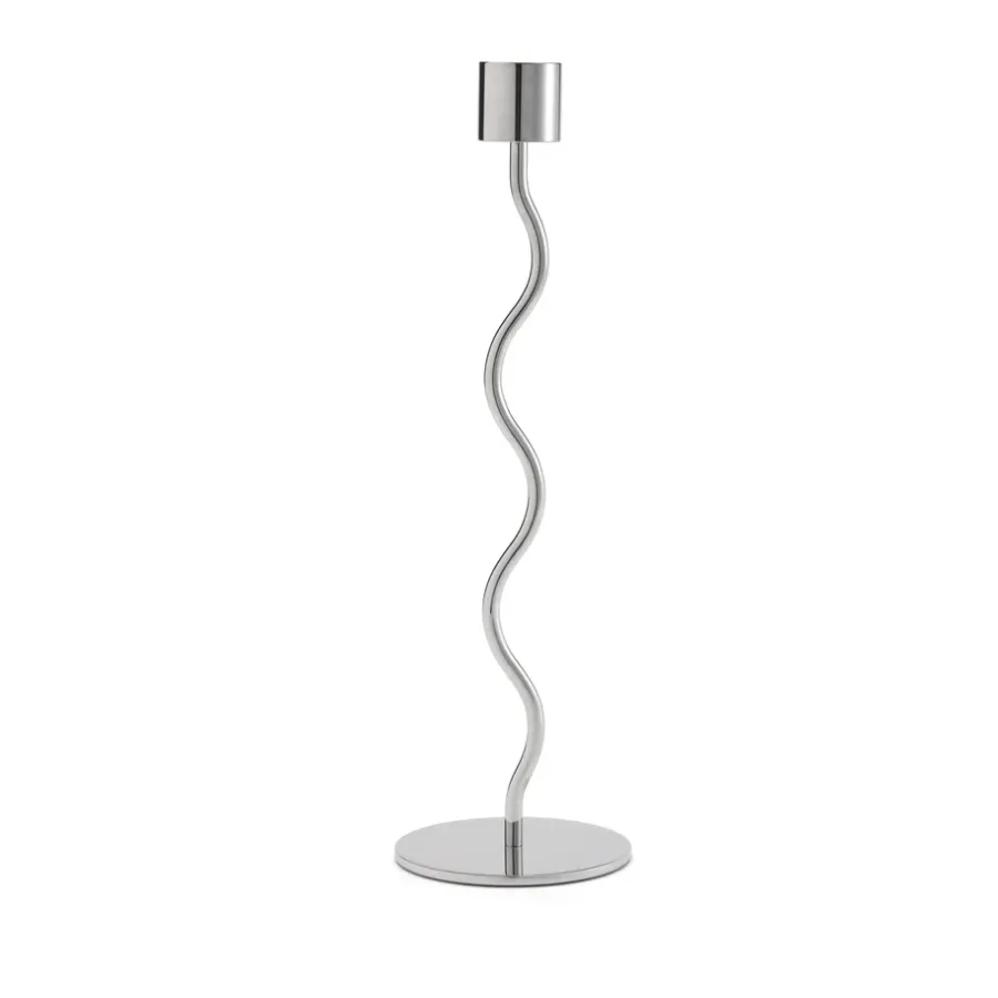 Cooee Design Curved kandelaar 26 cm, Roestvrij staal< Kandelaars