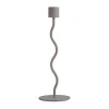 Cooee Design Curved kandelaar 23 cm, Taupe< Kandelaars