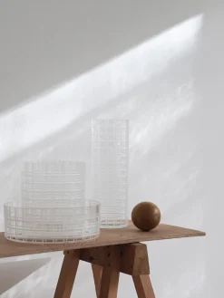 Orrefors Cut in number kom Ø27,5 cm, Ruitjespatroon< Decoratieve Schalen