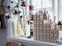 Bloomingville Darren notenkraker decoratie 38 cm 2-delig, Groen< Kerstdecoraties|Houten Beelden