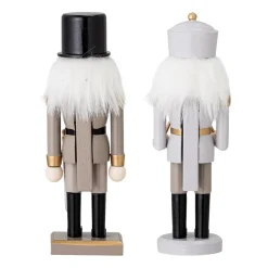 Bloomingville Darren notenkraker decoratie 20,5 cm 2-delig, Gold< Kerstdecoraties