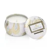 Voluspa Decorative tin kaars 25 branduren, Panjore Lychee< Geurkaarsen & Aroma Diffusers