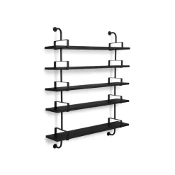 GUBI Demon wandplank 5 verdiepingen, black stained ash, 155 cm< Planken & Planksystemen