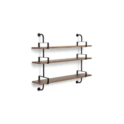 GUBI Demon Wandplank 3 verdiepingen, walnut, 155 cm< Planken & Planksystemen