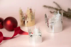 Pluto Design Denneboom waxinelichtjeshouder mini, Zilver< Kerstdecoraties