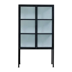 Lene Bjerre Depot vitrinekast 85x40x150 cm, Black-white< Kasten & Vitrines