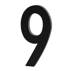 Design Letters cijfers aluminum 100 mm., 9< Kinderkamer Interieuraccessoires|Kinderkamer Interieuraccessoires