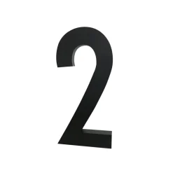 Design Letters cijfers aluminum 50 mm., 2< Kinderkamer Interieuraccessoires|Kinderkamer Interieuraccessoires